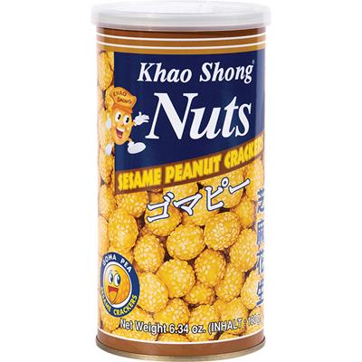 KHAO SHONG Krakersy sezamowe z orzeszkami ziemnymi 180g